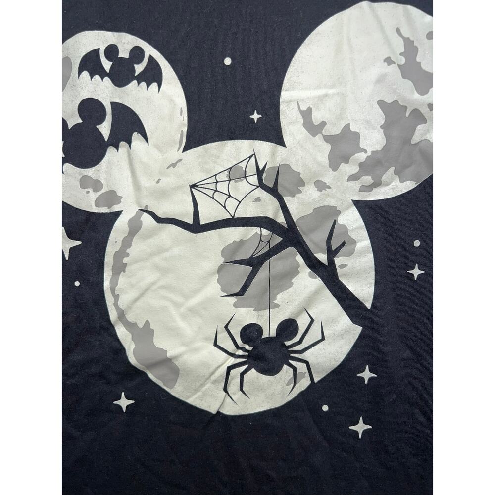 Disney Mickey Mouse Halloween Shirt Moon Ears Glow In Dark Graphic Tee NWT 2XL - Picture 3 of 8
